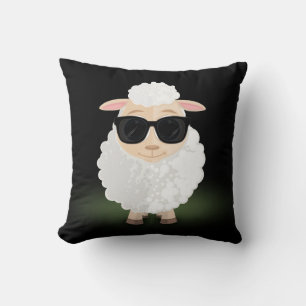 Coussin Lunettes de soleil Cool Sheep Néon Vert Esthétique