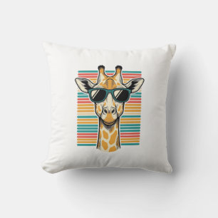 Coussin Lunettes de soleil girafe vintage vecteur rayure r