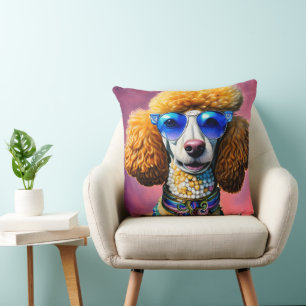 Coussin Lunettes de soleil surdimensionnées Chien de canic