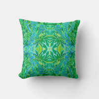 Lupine Fleurs Bohème Arabesque Motif Vert Th