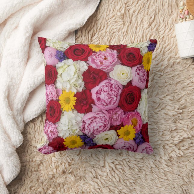 Coussin Lush Rose and Peony Garden (Couverture)