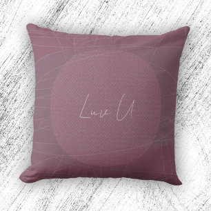 Coussin Luv U - Lignes Roses modernes à la mode