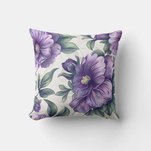 Coussin Luxe Damask Fleuriste violet fleuriste Décor
