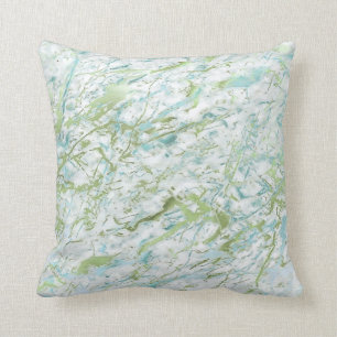 Coussin Luxe de marbre blanc vert-bleu en bon état