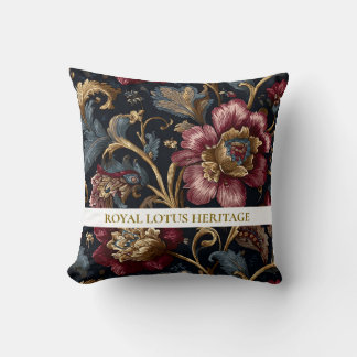 Coussin Luxury Indian Floral Throw Pillow Vintage Royal