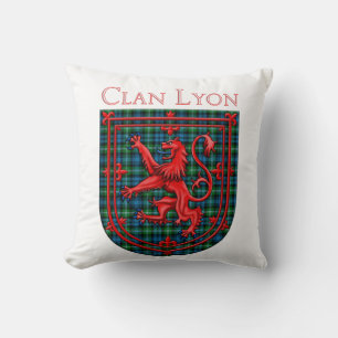 Coussin Lyon Tartan Scottish Plaid Lion Rampant