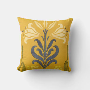 Coussin Lys blancs Art nouveau