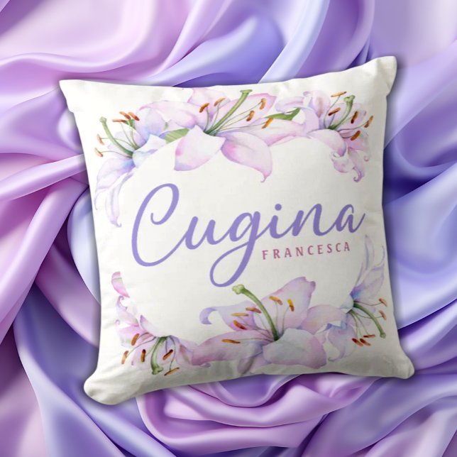 Coussin Lys Cugina - Cadeau Pour Cousin (Créateur téléchargé)