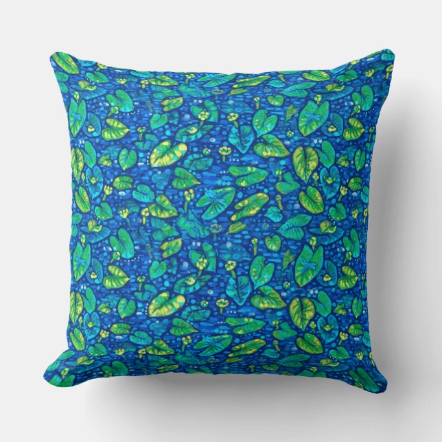 Coussin Lys de vache, étang d'été de Spatterdock Modèle fl (Recto)