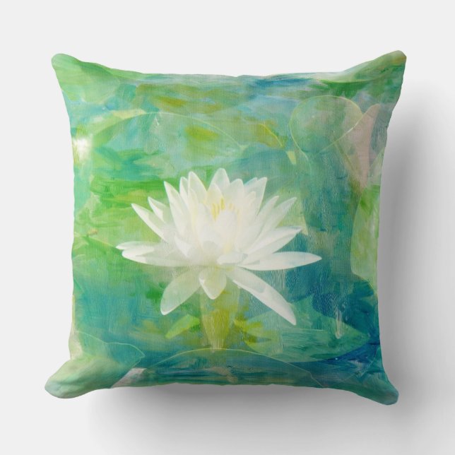 Coussin Lys d'eau blanche (Recto)