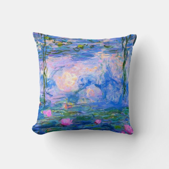 Coussin Lys d'eau Claude Monet restaurés (Recto)