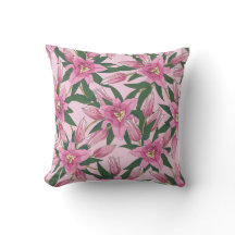 Lys florissants en rose pastel