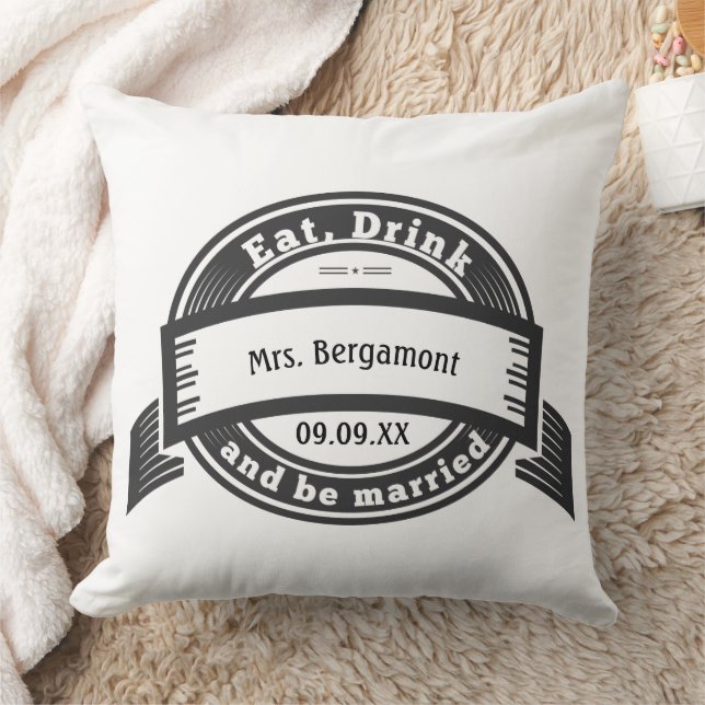 Coussin M. et Mme 2e anniversaire du Mariage est le coton (Couverture)