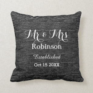 Coussin M. Et Mme Cadeau Personnalisé Mariage