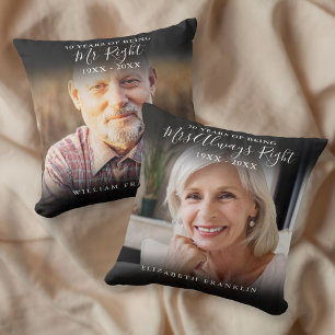 Coussin M. et Mme Right Fun 2 Photo Anniversaire