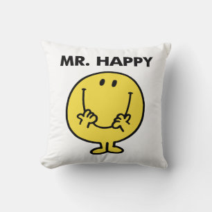 Coussin M. Joyeux   Grande Tête d'Émoticône Sourire