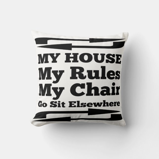 Coussin Ma Chambre Mon Règlement Ma Présidence (Recto)