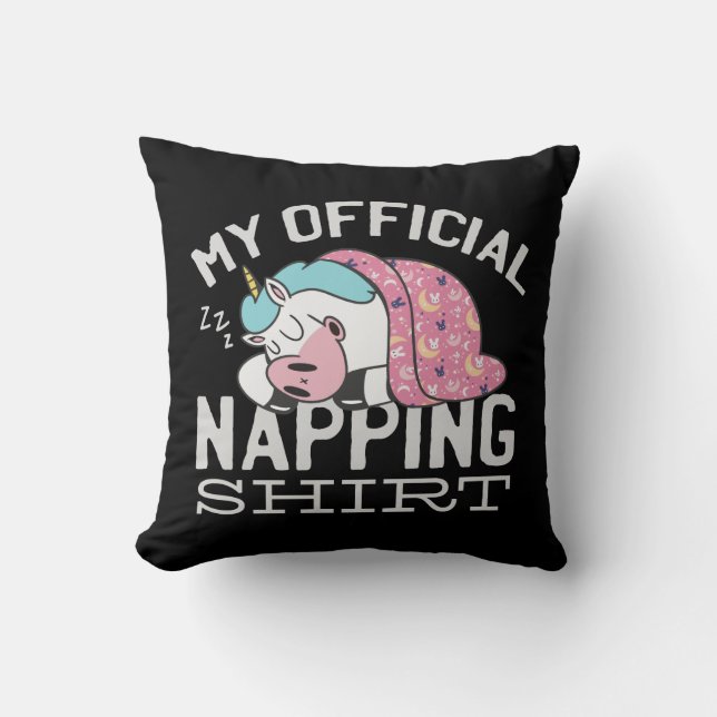 Coussin Ma chemise de sieste officielle - Lazy sommeil Uni (Recto)