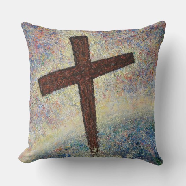 Coussin Ma croix (peinture à l'huile originale) (Recto)