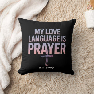 Coussin Ma Langue D'Amour Est La Prière Jésus Conception C