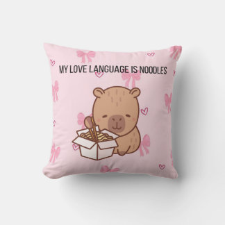 Coussin Ma langue d'amour est les nouilles | Déco Kawaii C