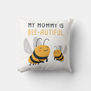 Coussin Ma mère est une abeille Mignonne Fête des Mères En