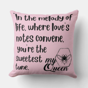 Coussin ma reine abeille cite