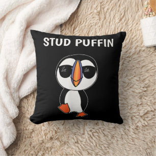 Coussin Macareux Mâle Oiseau Drôle