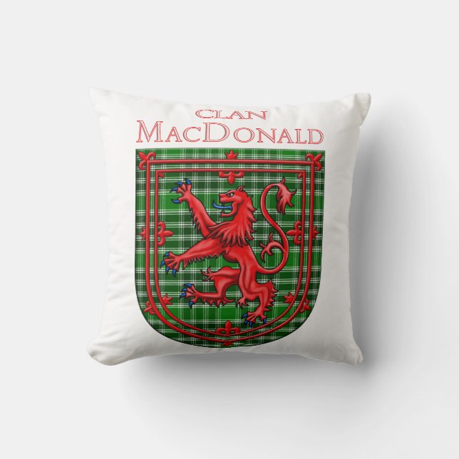 Coussin MacDonald de l'Ancien Tartan des Îles (Recto)