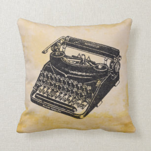 Coussin Machine à écrire silencieuse vintage de luxe