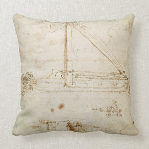 Coussin Machine de guerre (crayon sur le papier)