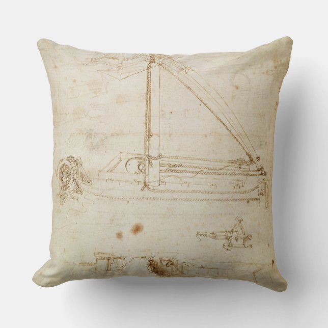 Coussin Machine de guerre (crayon sur le papier) (Recto)