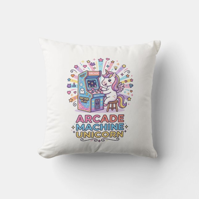 Coussin Machine de jeux vidéo licorne Impression licorne P (Recto)