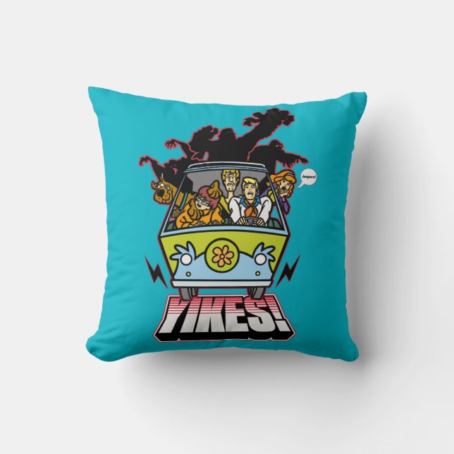 Coussin Machine Mystère "Yikes !" Dessin (Recto)