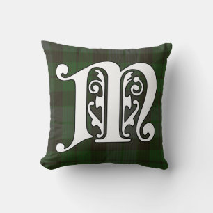 Coussin MacKay Clan Tartan Monogramme