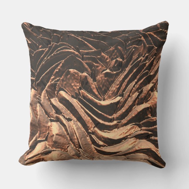Coussin Macro Copper Abstrait (Recto)