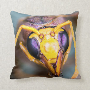 Coussin Macro image d'un Hornet de bogues en haut