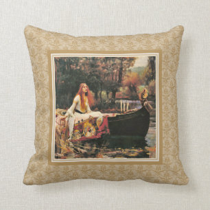 Coussin Madame de château d'eau de damassé d'or de Shalo