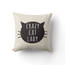 Madame folle Funny Pillow Ivory de chat