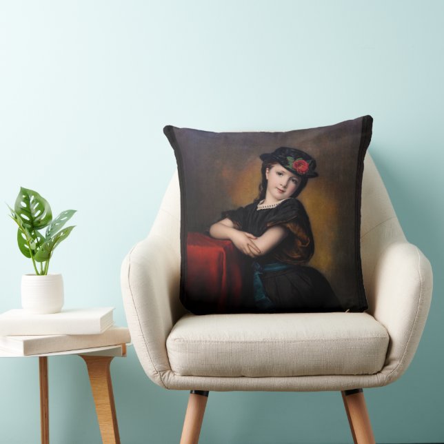 Coussin Mädchenporträt par Samuel Baruch Ludwig Halle (Chaise)