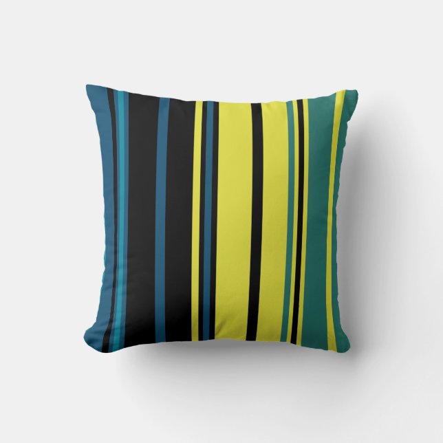 Coussin Mag Green Multi Stripes (Recto)