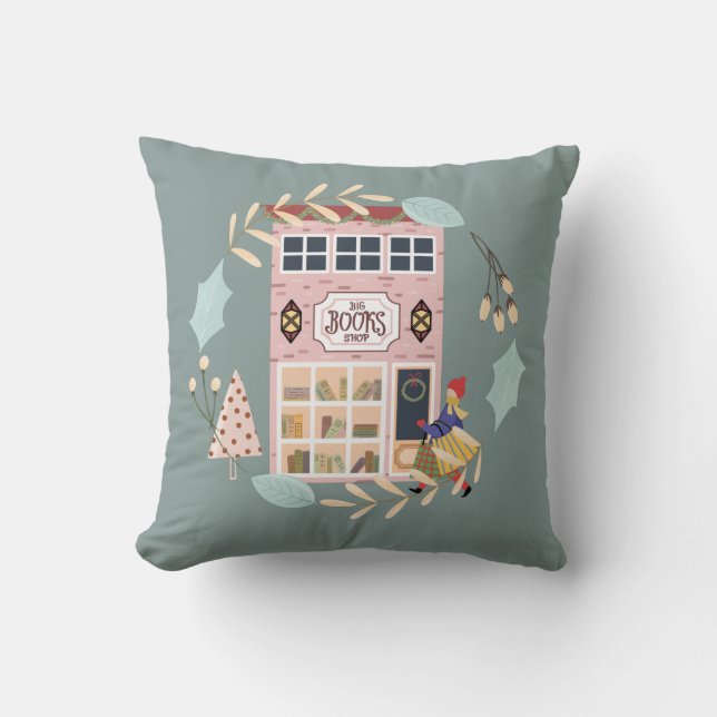 Coussin Magasin de livres moderne (Recto)