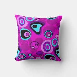 Coussin Magenta Abstrait