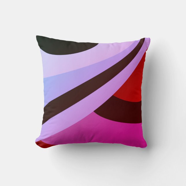 Coussin Magenta Brown Lavender Design contemporain (Recto)