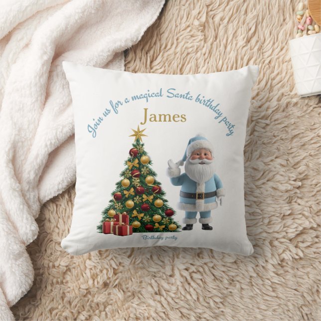 Coussin Magical Santa Birthday Invitation  (Couverture)
