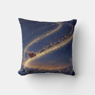 Coussin Magical Santa Christmas Pattern Starry Night Sky 