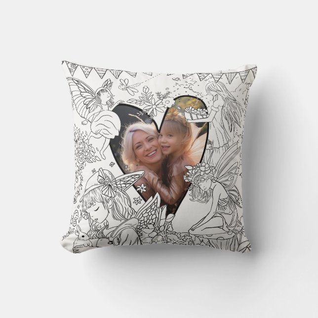 Coussin magique fée personnalisé avec photo - Ajou (Recto)