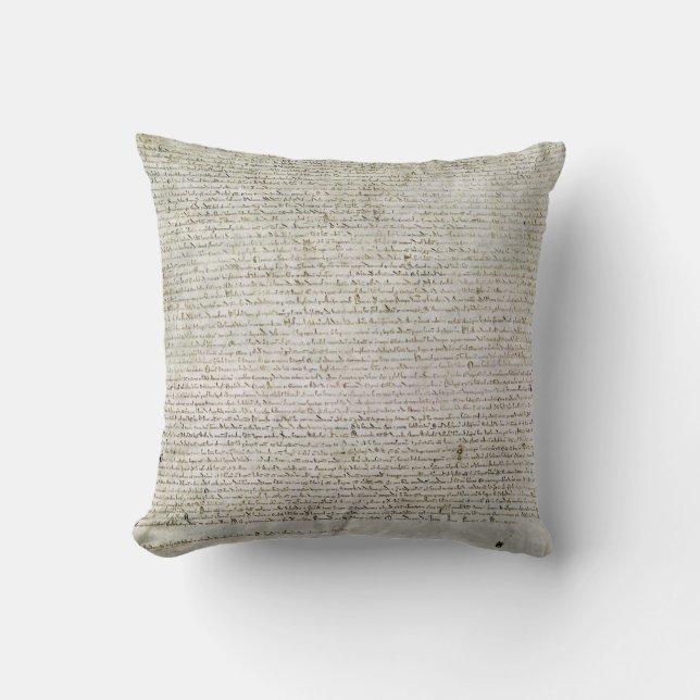 Coussin Magna Carta la Charte des libertés 1215 (Recto)