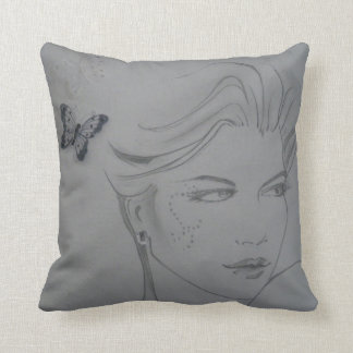 Coussin magnifique avec le croquis et les
