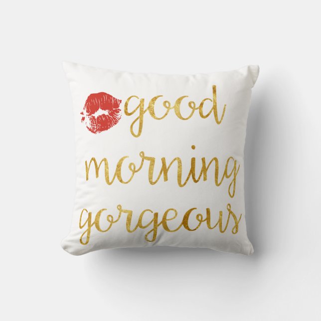 Coussin magnifique bonjour (Recto)